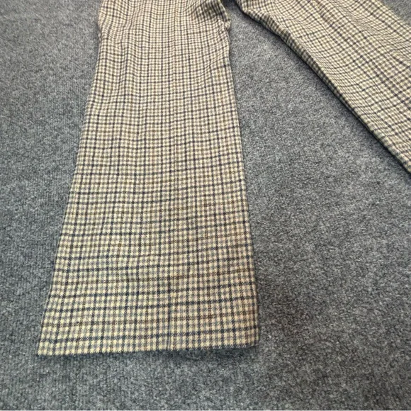 VTG Pendleton Wool Pants 32x29 60s 70s Beige Blue Plaid Check Trousers USA Made - Picture 15 of 16